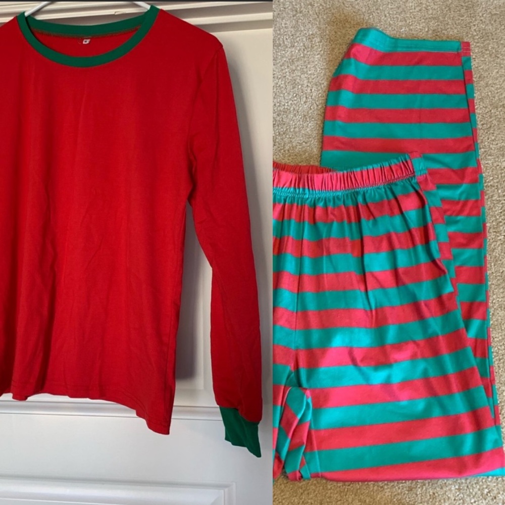 Red & Green Christmas PJ Set